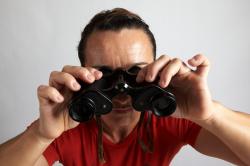 ANGELINA KNEELING POSE WITH SPYGLASS